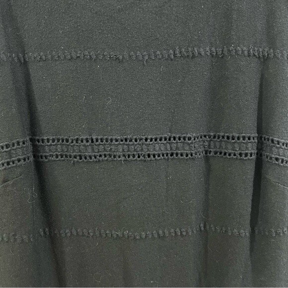 Ann Taylor Loft black eyelet fit and flare dress size 0 - Picture 6 of 8